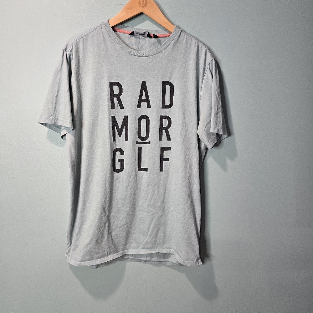 Radmor Golf Light Blue MAXWELL Stacked Pimalite Players Men's Tee Size L